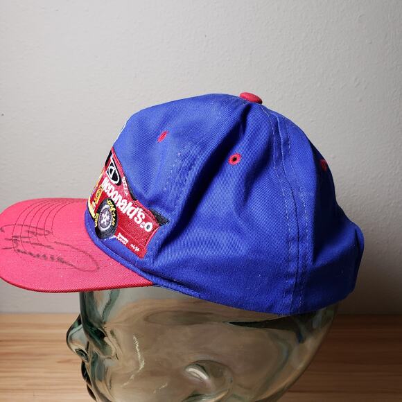 Vintage Bill Elliot #4 Signed Snapcack Hat Cap Nascar MsDonalds Car Autographed - Picture 4 of 6